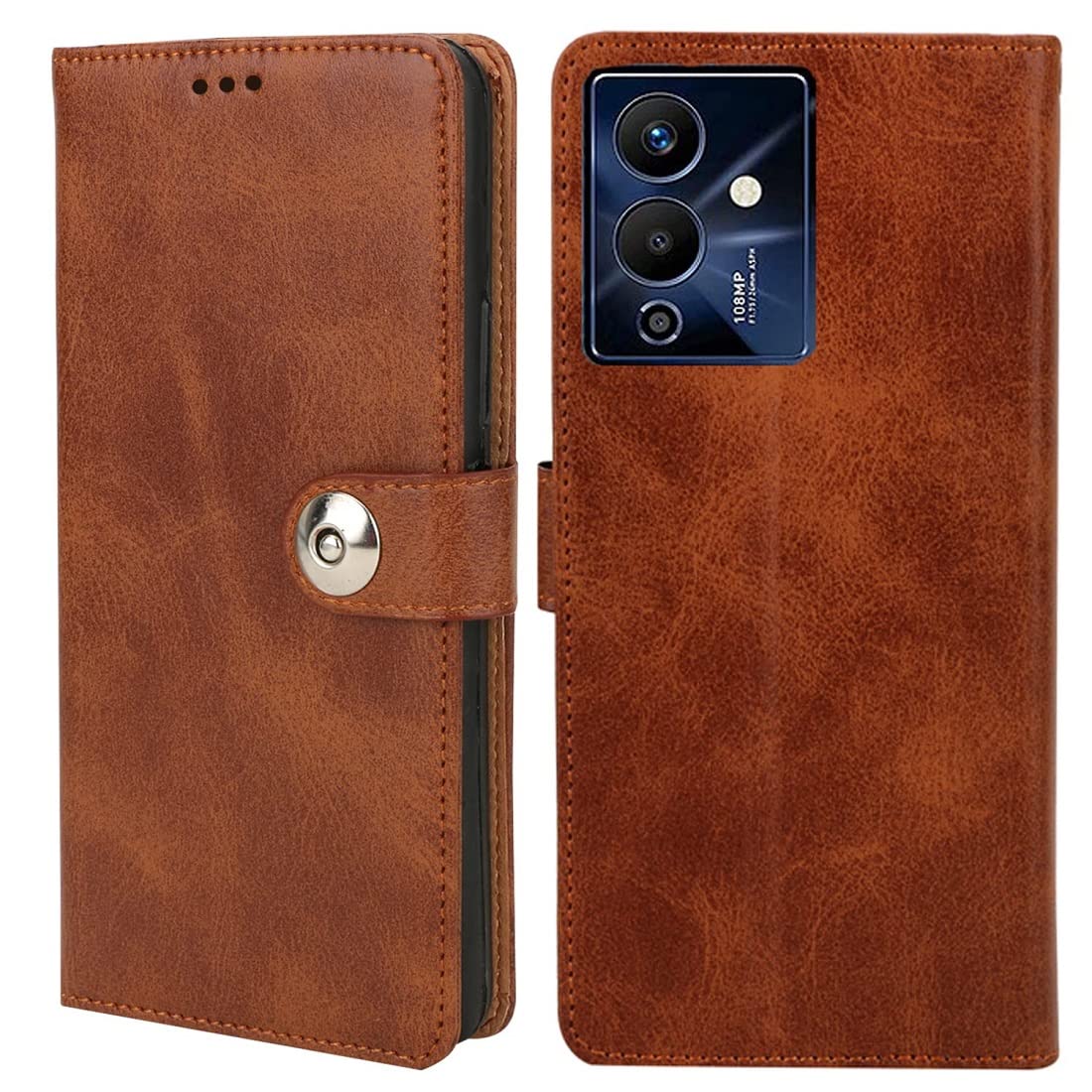 Fastship Infinix Note 12 Pro 5G Flip Cover | Full Body Protection | Wallet Stylish Button Magnetic Closure Book Cover Leather Flip Case for Infinix Note 12 Pro 5G - Executive Brown (B0C1DZCBGT) Amazon Price History, Amazon Price Tracker