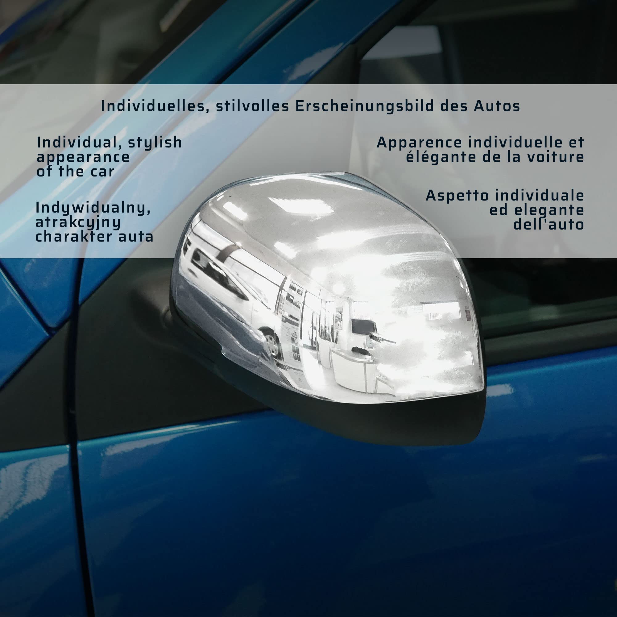 CHROMEMASTER | Nakładki na Lusterka Zewnętrzne | Kompatybilne z Dacia Duster HS 2010-2012 | Stal nierdzewna; Osłony Lusterek to Niepowtarzalny Wygląd Auta i Ochrona Przed Uszkodzeniem