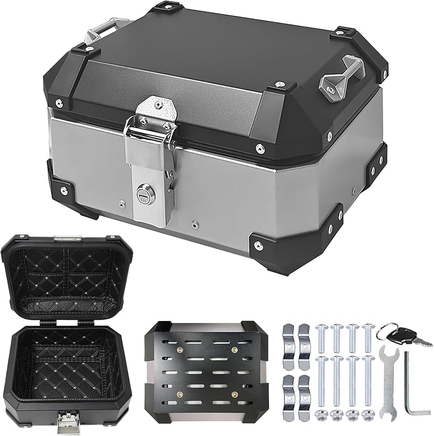 Amazon | QIYAONUO バイクトップケース オートバイ ボックス アルミ製