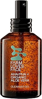 Farm Loves Face AHA/PHA + Organic Aloe Vera Cleanser Gel, Gesichtsreinigung, Transparent, feuchtigkeitsspendend, glättend,...