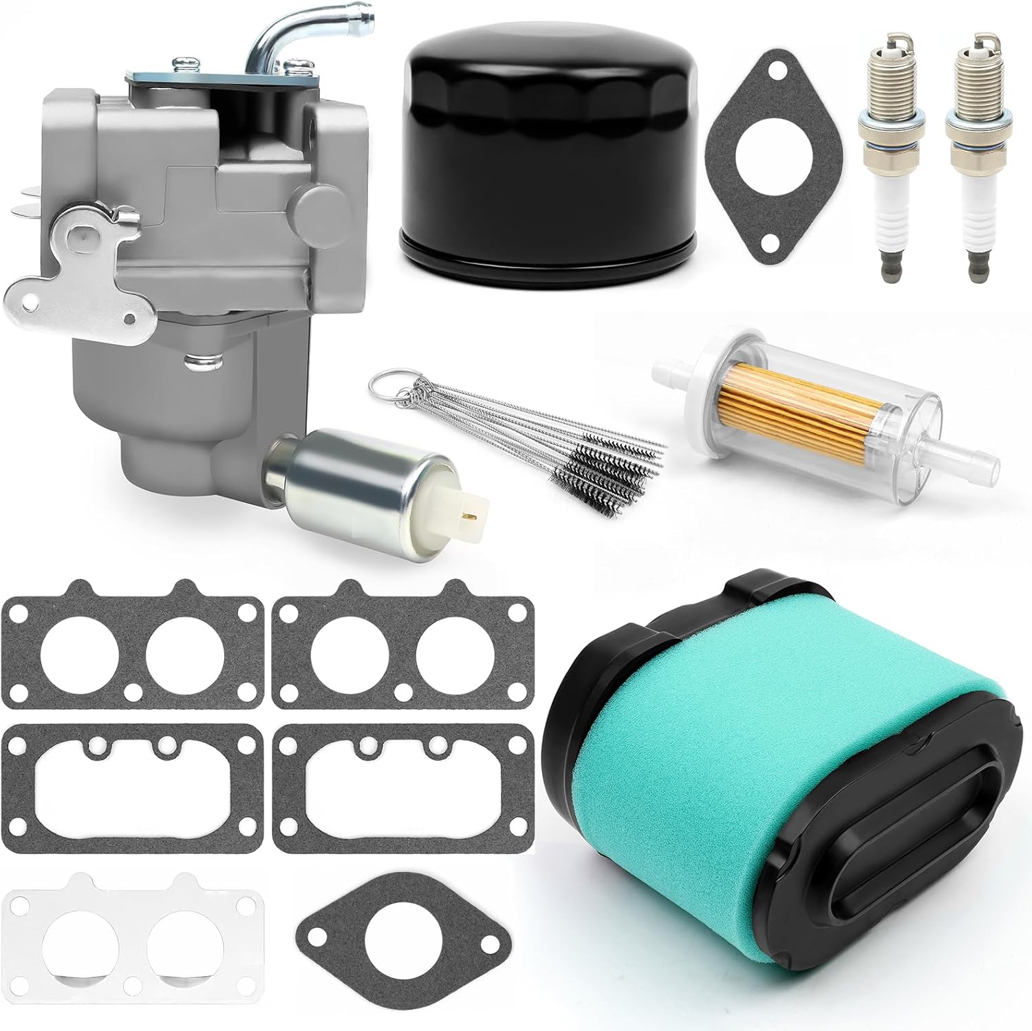 Carburetor Air Filter For Briggs & Stratton 20HP 21HP 23HP 24HP 25HP 406777 40H777 40S777 40G777 407777 44M777 44L777 44K777 40N877 40R877 For John Deere D125 LA135 X130R Z235 796227 792105 MIA11461