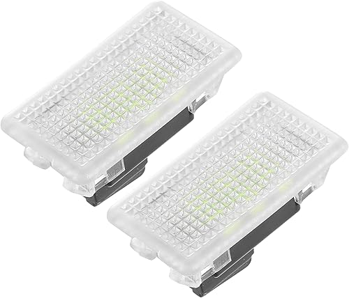 Miniatura 1 de X AUTOHAUX 2 piezas de luz LED para interior de coche para Tesla Modelo 3YSX para puerta de pozo de pies, tronco interior debajo de la guantera