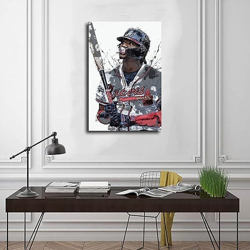 Miniatura 3 de Ronald Acuña Jr - Póster en lienzo de béisbol, póster de lienzo para decoración de pared, pinturas para sala de estar, dormitorio, sin marco, estilo
