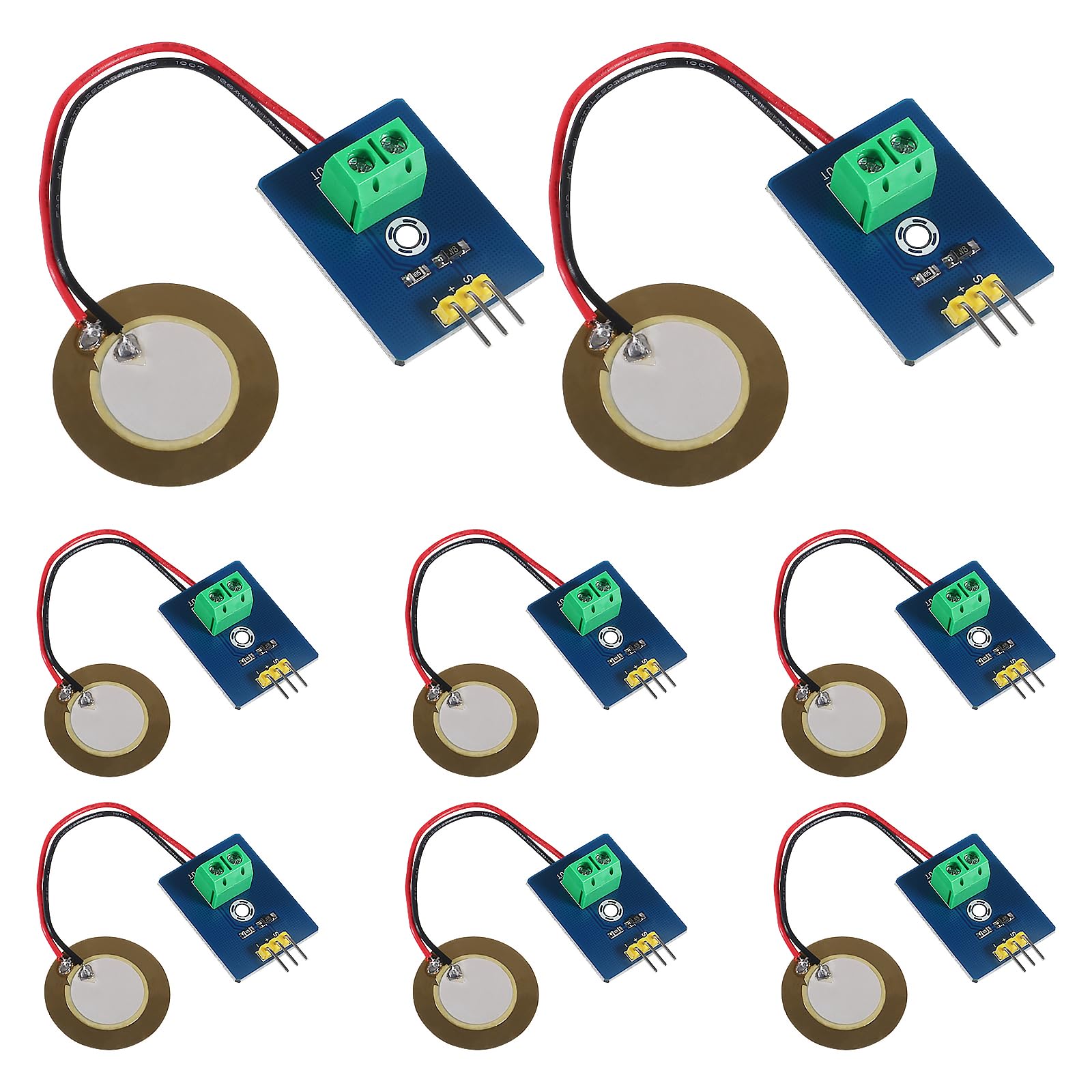 XIITIA 8pcs Piezoelectric Sensor Analog Ceramic Vibration Sensor Module 3.3V/5V Piezoelectricity for Arduino DIY KIT