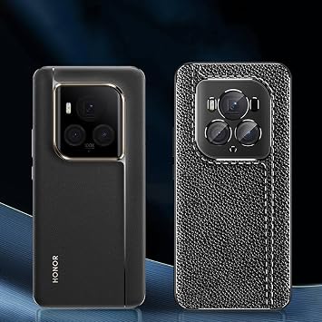 Coverzone Honor Magic 6 Pro Compatible Case - Perfectly Compatible with Leather Look Niss Silicone TPU Series - Green