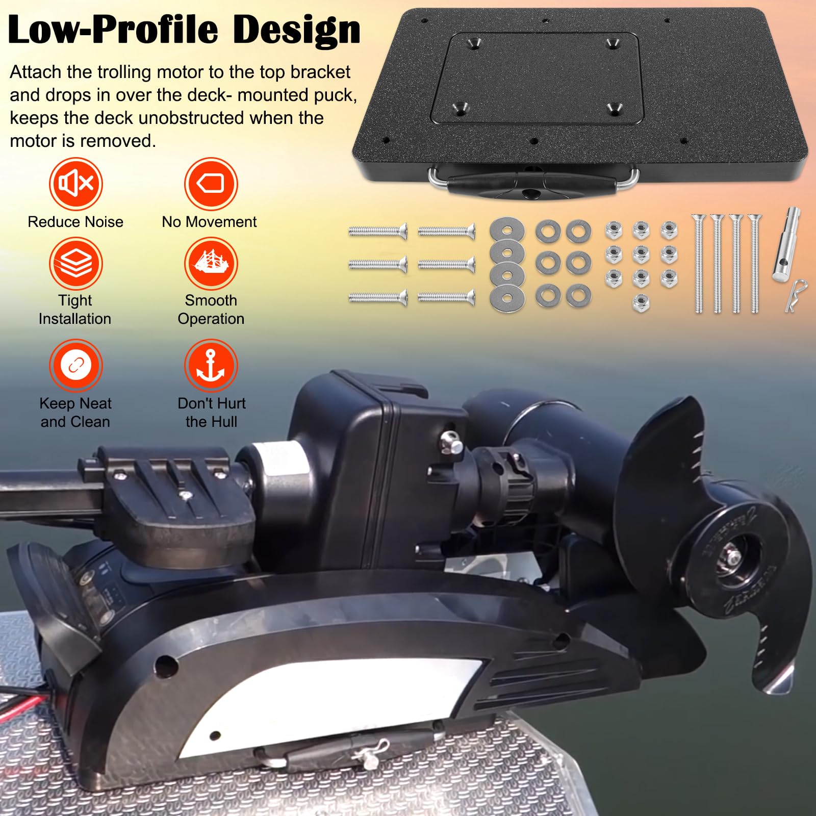 1854021 MKA-21 Kit staffa a sgancio rapido composito compatibile con Ulterra/Terrova/PowerDrive/PowerDrive V2/PowerDrive Pontoon/Deckhand 40, non utilizzare per motori con lunghezza albero da 182,9 cm