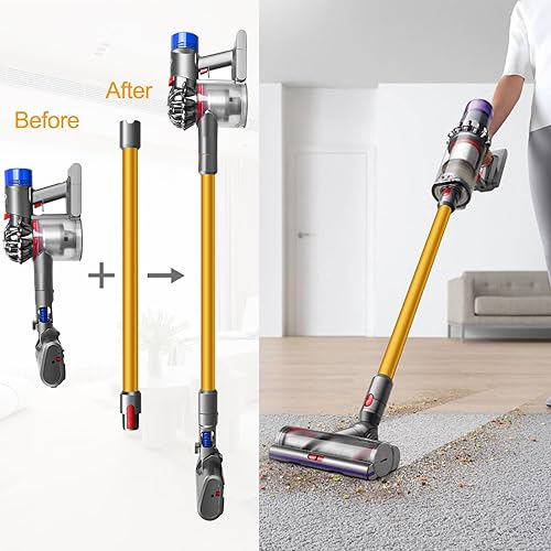 Miniatura 4 de Varita de extensión de tubo para Dyson V15 V11 V10 V8 V7, piezas de repuesto para aspiradora de liberación rápida, varilla de aspiradora de 28.7