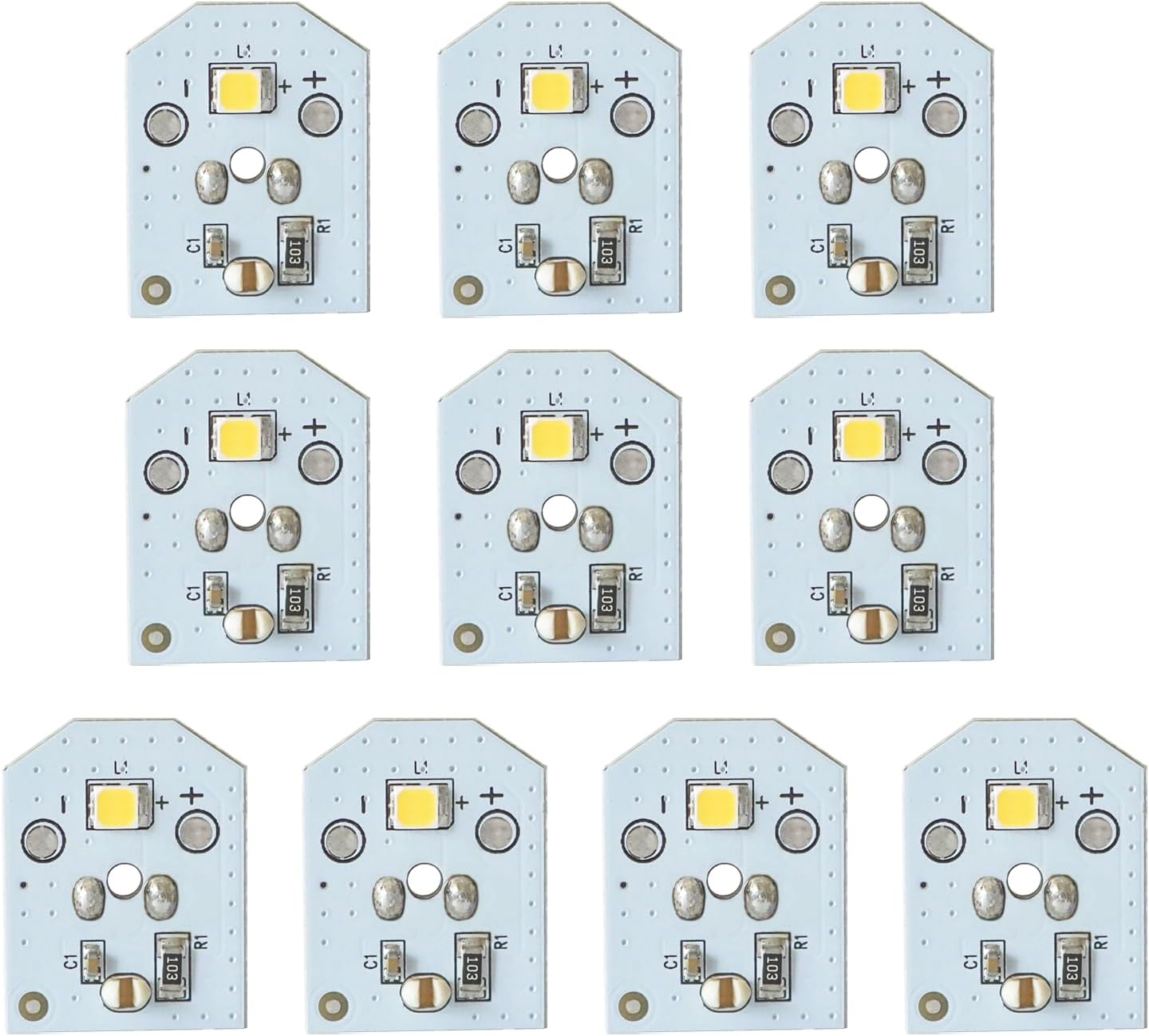WR55X11132 WR55X25754 Refrigerator Led Light and Cover Assembly Compatible with GE Refrigerator Light Replace WR55X30602 WR55X26486 PS4704284 3033142 EAP12172918 AP6261806 Without Cover 10 PCS