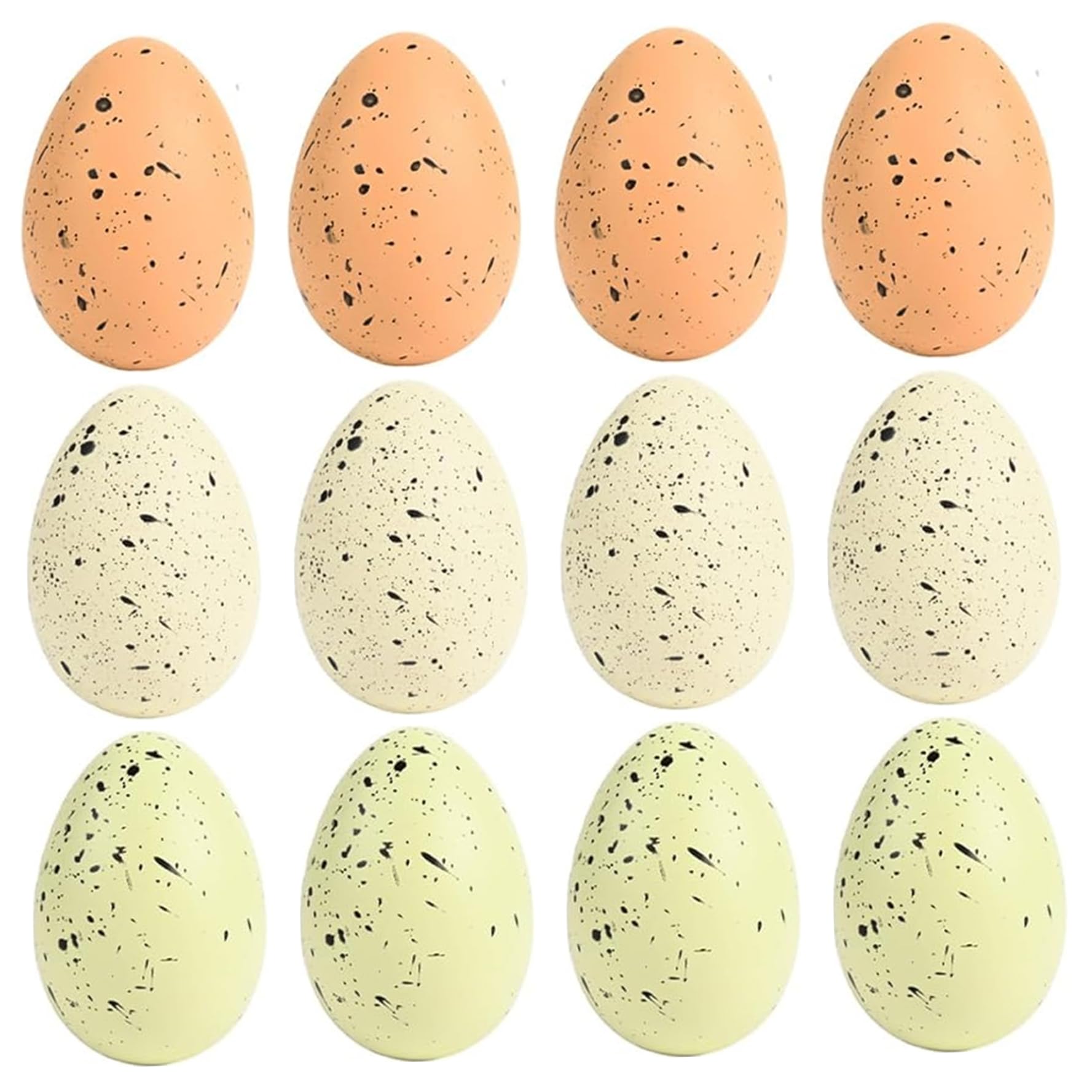 CAKEEYUM 12Pcs Speckled Easter Eggs 2.4 in Artificial Easter Egg Decor Vase Filler for Wreath Centerpiece DIY Basket Fillers Table Decorations Speckled Eggs, Egg, Decor
