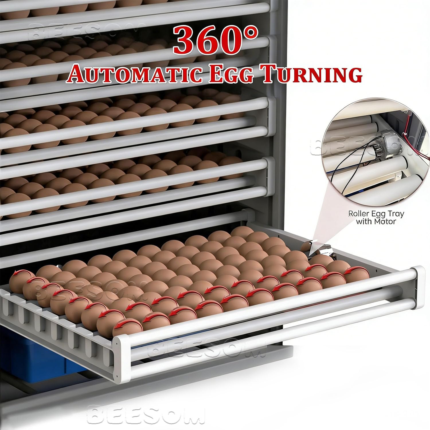 Incubadora 1000 Huevos,Gran incubadora Comercial para Aves Corral,con Giro automático y Control Digital de Temperatura,Alta Resistencia,para Granjas Pollos,Patos,Gansos y codornices 400Egg