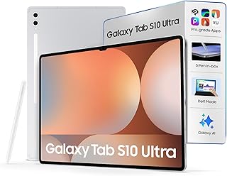 Samsung Galaxy Tab S10 Ultra, S Pen in-Box, 36.99 cm (14.6 inch) Dynamic AMOLED 2X Display, 12 GB RAM, 256 GB Storage, Wi-Fi + 5G Tablet, Platinum Silver
