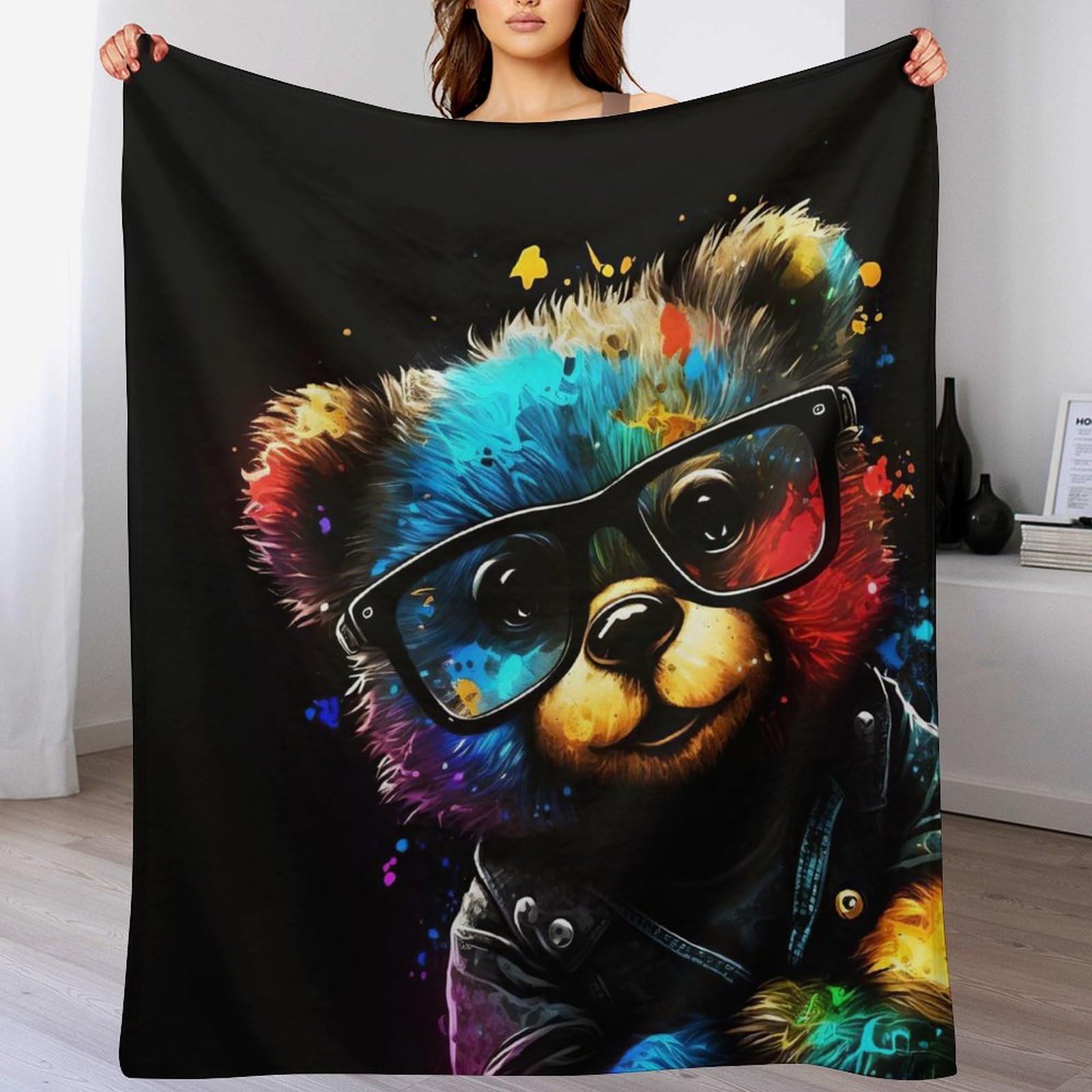 Couverture en flannel légère ultra douce pour un canapé moderne