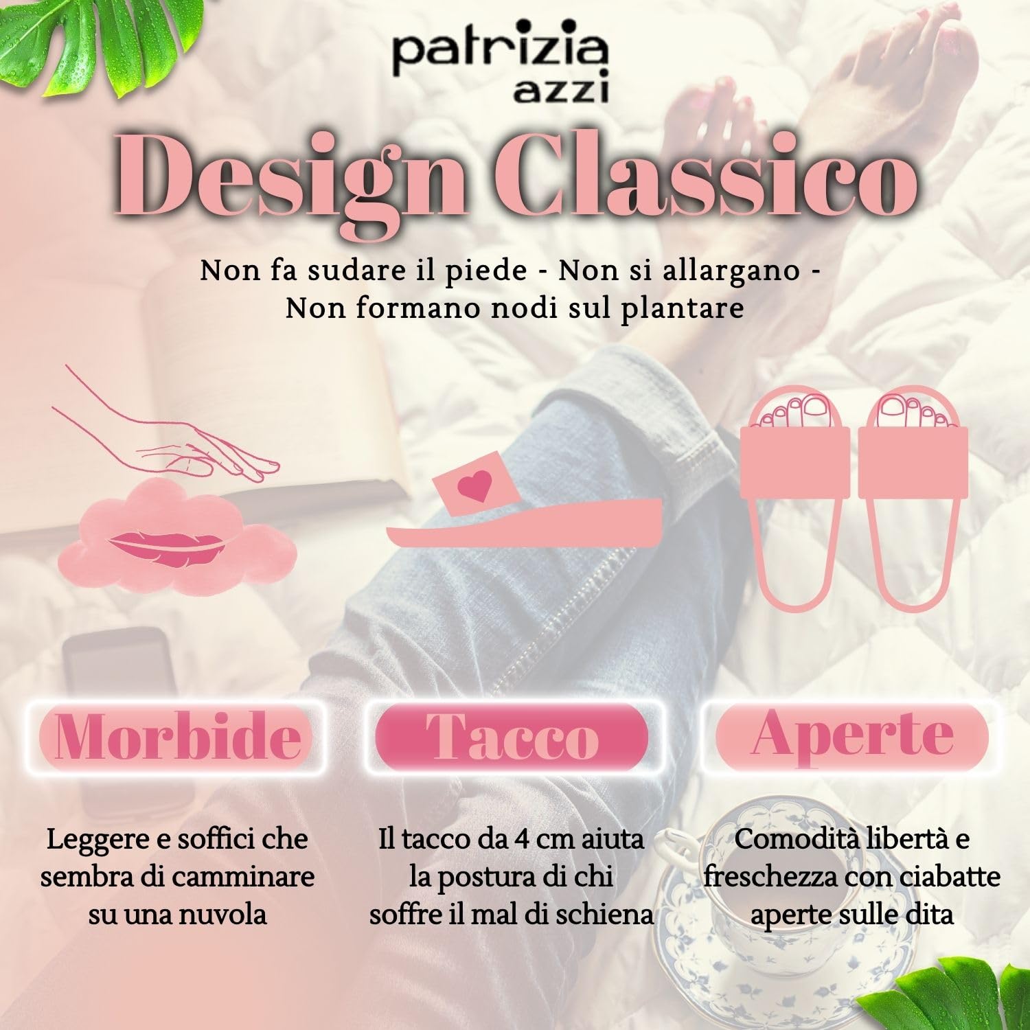 Patrizia Azzi Donna Ciabatte Pantofole Spugna Estive Casa Mare Piscina Spa in Spugna 100% Art. 174
