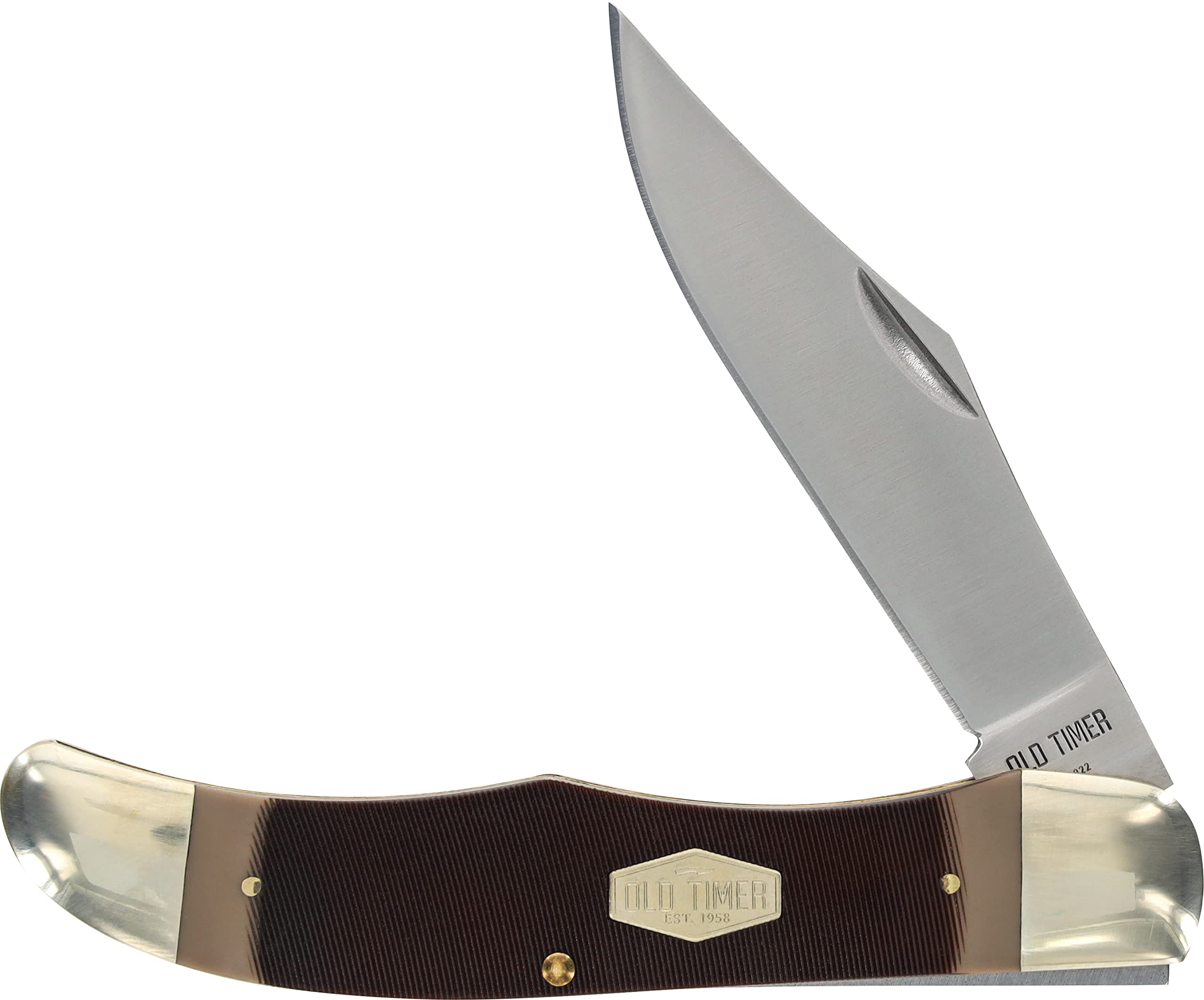 125OT Mustang Folding Pocket Knife with Leather Sheath