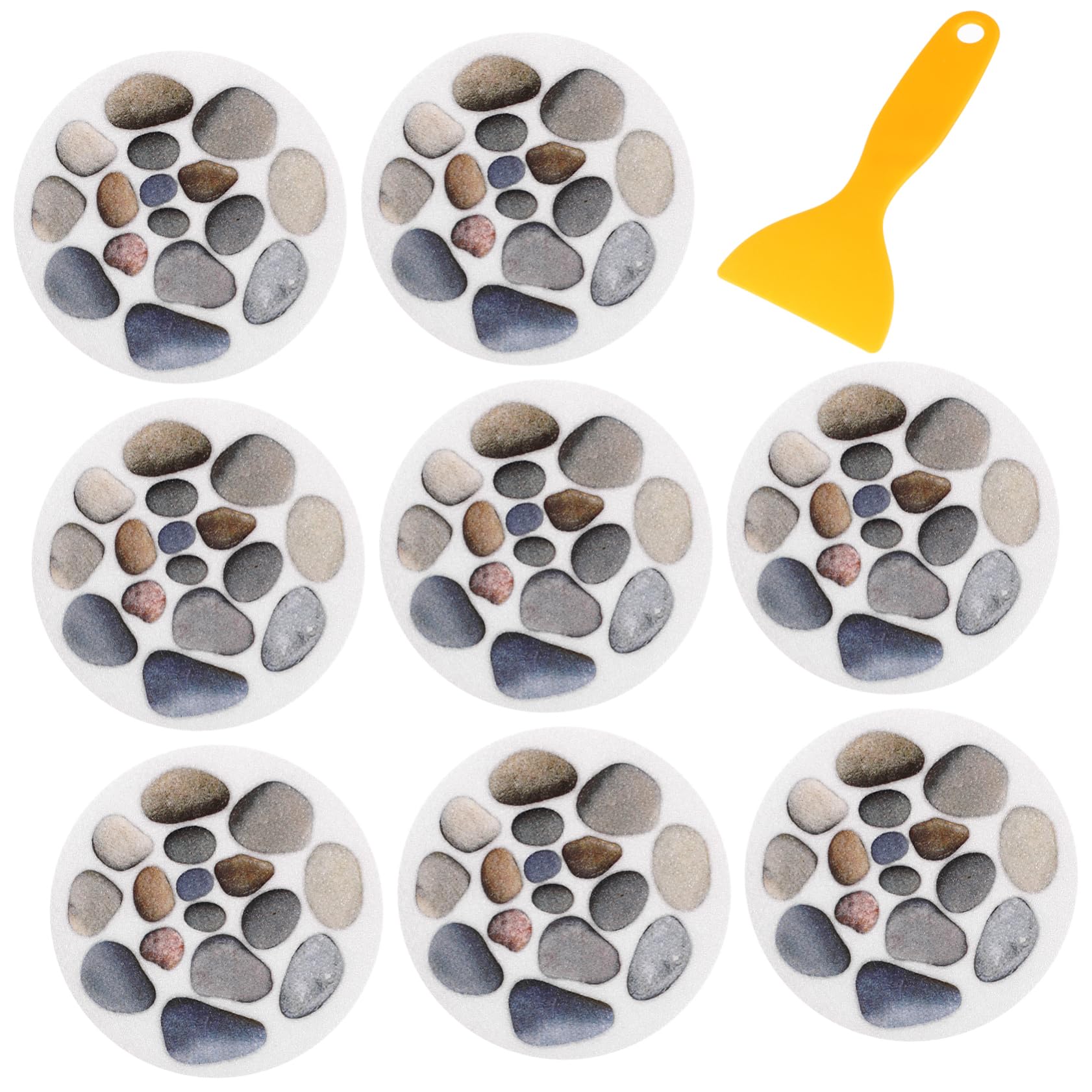 CONGARTENO 8pcs Bathtub Stickers Anti Slip Bath Stickers Non Slip Non Slip Bathroom Mat Bath Mats for Bathroom Anti Mat for Bathtub Stone Bath Products Bathtub Mat Bathtub Floor Sticker Rock