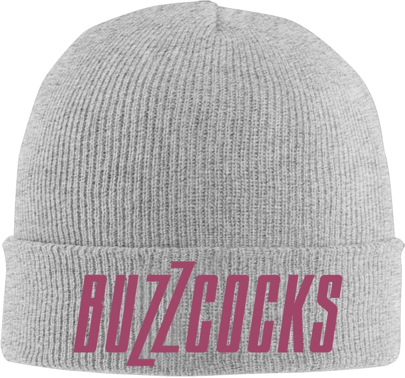 Winter Knitted Beanie Hat for Buzzcocks Gray Cap Soft Acrylic Wool Blend, Stretchable Warm Unisex Hats