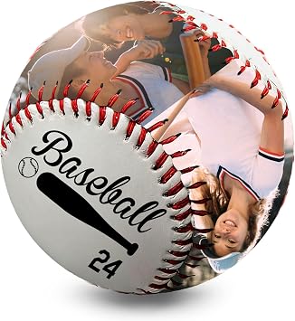 WERWAES Personalized Baseball, Customize with Your Photos and Text, Perfect for Coaches Teams and Fans, Ideal Gift for Graduation Birthdays Fathers Day