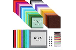 Loyisal 90PCS Felt Fabric Sheets Craft Kit - Unleash Your Creativity Today
