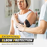 Vista 5 de CAMBIVO Paquete de 2 coderas para tendinitis y codo de tenista, manga de apoyo de compresión para alivio del codo de golfista, artritis
