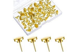 30 Pieces Large Gold Thumb Tacks for Hanging Pictures and Posters