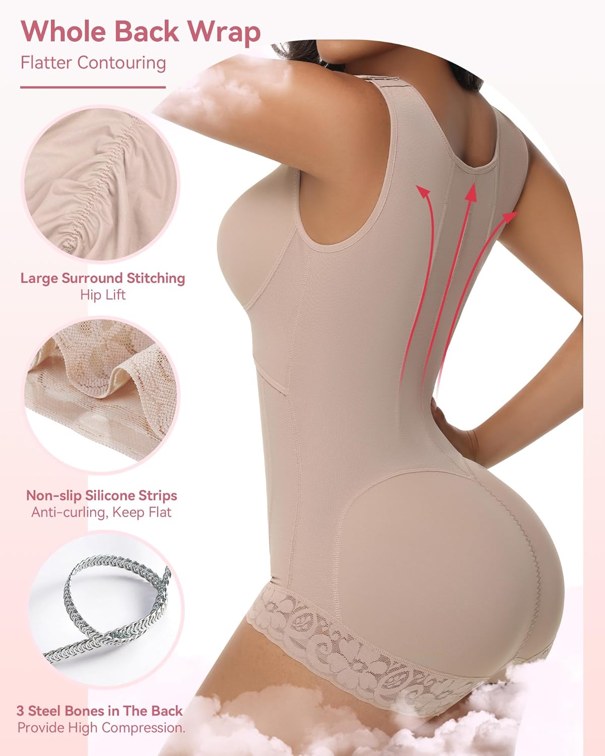 SHAPSHE Fajas Colombianas Moldeadoras BBL Post Surgery Stage 2/3 Body Shaper Tummy Control High Compression Garment Shapewear - Image 3