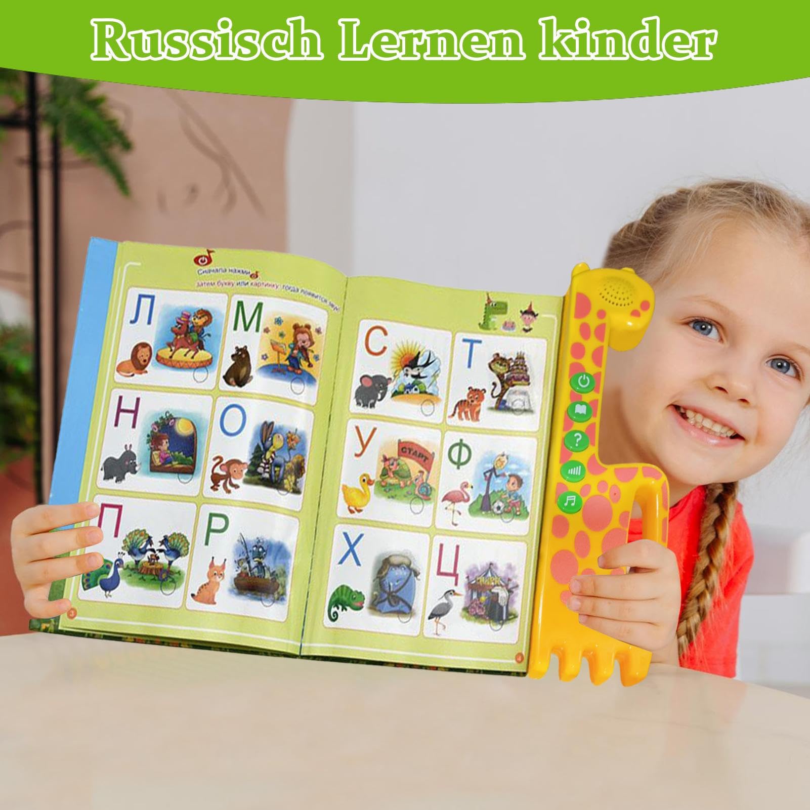 Libros con sonido, libro educativo interactivo en ruso para niños, pantalla y herramienta de aprendizaje de audio para práctica, hogar, viajes, escuela, uso diario