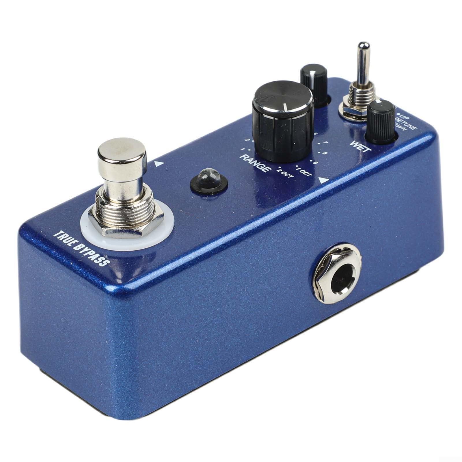 Rowin LEF-3807 Pedale per effetti per chitarra, armonizzatore digitale con tono simile a un coro, controllo accurato del tono, design True Bypass, blu