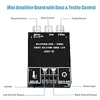 Vista 2 de ZK-1002T 100W+100W Bluetooth Amplifier Board with Treble and Bass Control, 2.0 Channel Stereo Audio Mini Power Amplifier Board, TPA3116D2 Chip DC