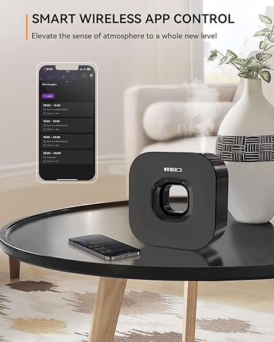 Miniatura 3 de MEIDI Difusor de aceite esencial sin agua, difusor de aromaterapia inalámbrico Bluetooth con control de aplicación, ajuste inteligente