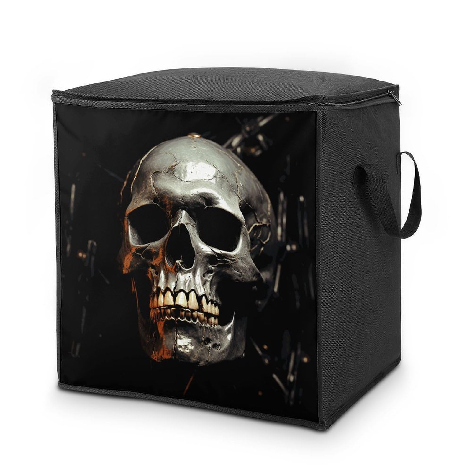 Sac de rangement crâne Eerie grand format avec poignées pour vêtements