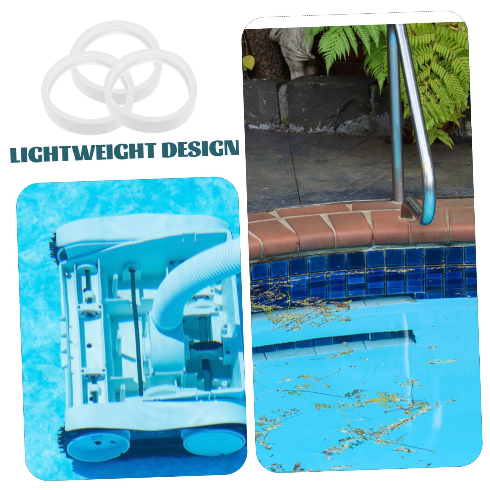 BESPORTBLE Barredora De Limpieza De Piscinas Neumáticos Correa para Neumáticos Accesorios 180 280 360 380 Desnatador Químico para Piscina Carrete Cesta Aspirador De 3 Piezas x 4