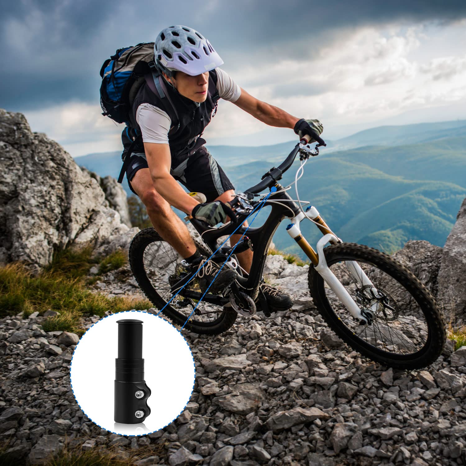 Aohcae Rialzo Manubrio Bicicletta Elevazione Manubrio Bicicletta Prolunga Manubrio Della Bicicletta Estensione Asta Forcella Manubrio Manubrio Manubrio MTB Bicicletta Elettrico con Chiave esagonale