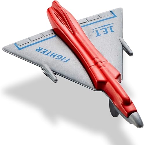 Miniatura 9 de Juguetes de avión – Paquete de 12 juguetes de avión de vehículo, incluye estilos de bombardero, militar, aviones de combate F-16, para juguetes de