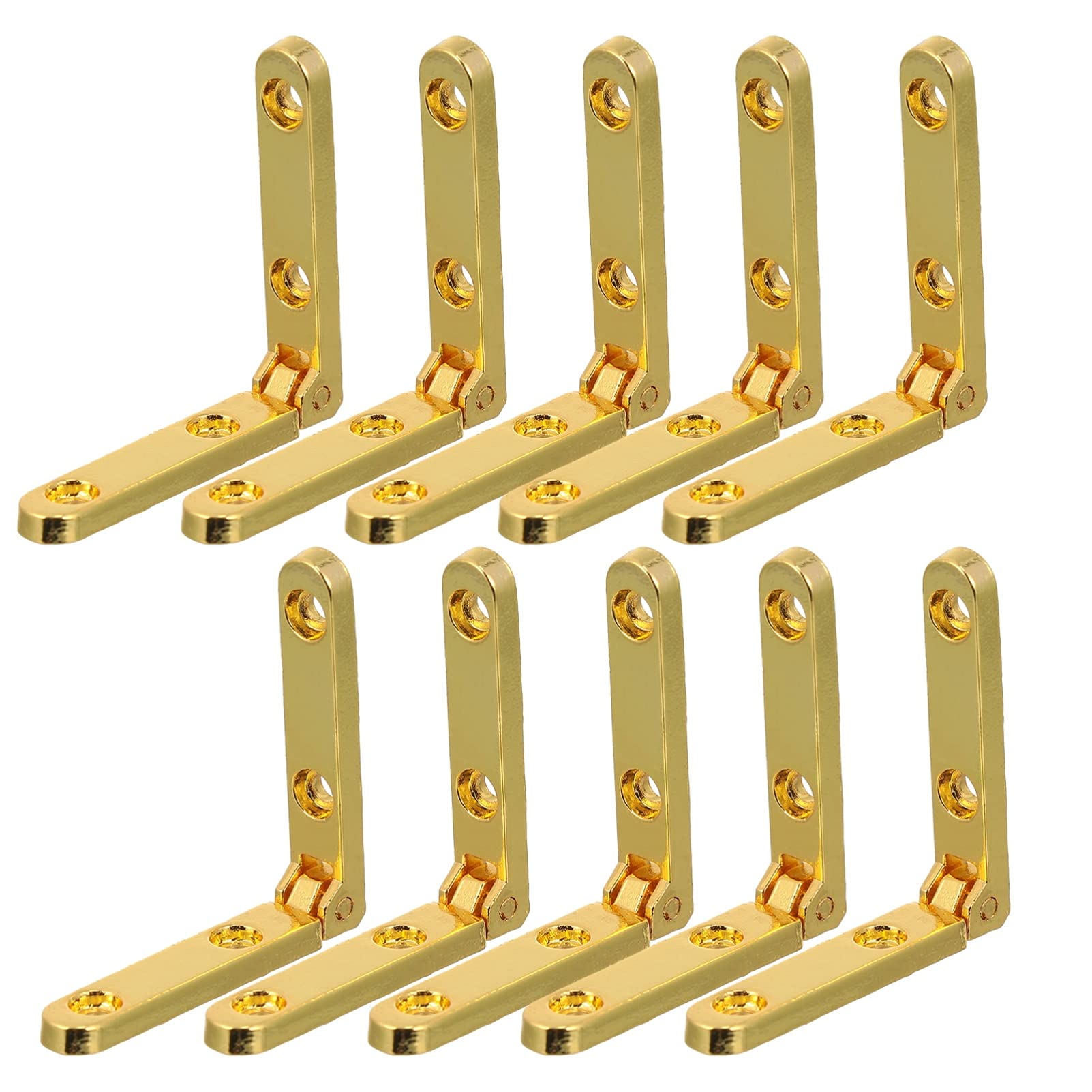 Yardwe Zinc Alloy Hinges 3X3X0.2 Inch 10-Pack for Jewelry Box Chest Case Cabinet Hardware Decorative 90 Degree Box Hinges Rust Resistant