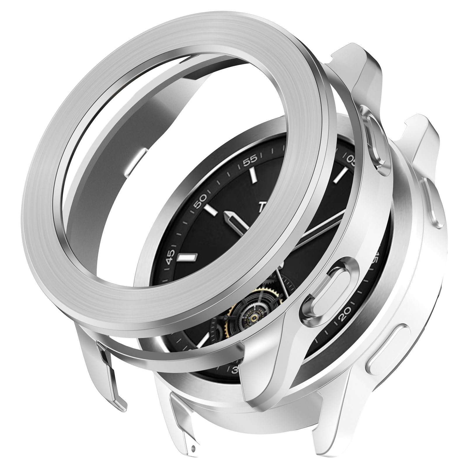 Pierścień Bezel do Xiaomi Watch S3, Stylizacja Bezel Ochronna Obudowa Zapasowa Bezel Zestaw Ochrona przed zarysowaniami do Watch 3 (czarny)