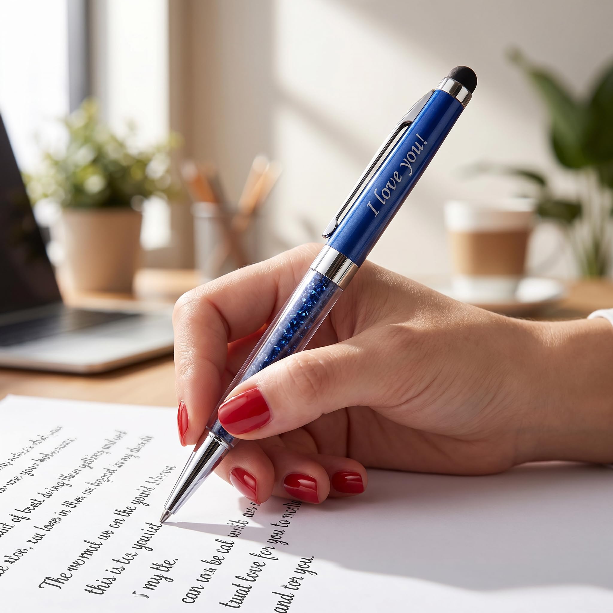 Stylos d'affaires personnalisés Stylos d'écriture fantaisie gravés avec nom ou message, nom de l'équipe, numéro de téléphone Pour la journalisation et l'écriture de bureau