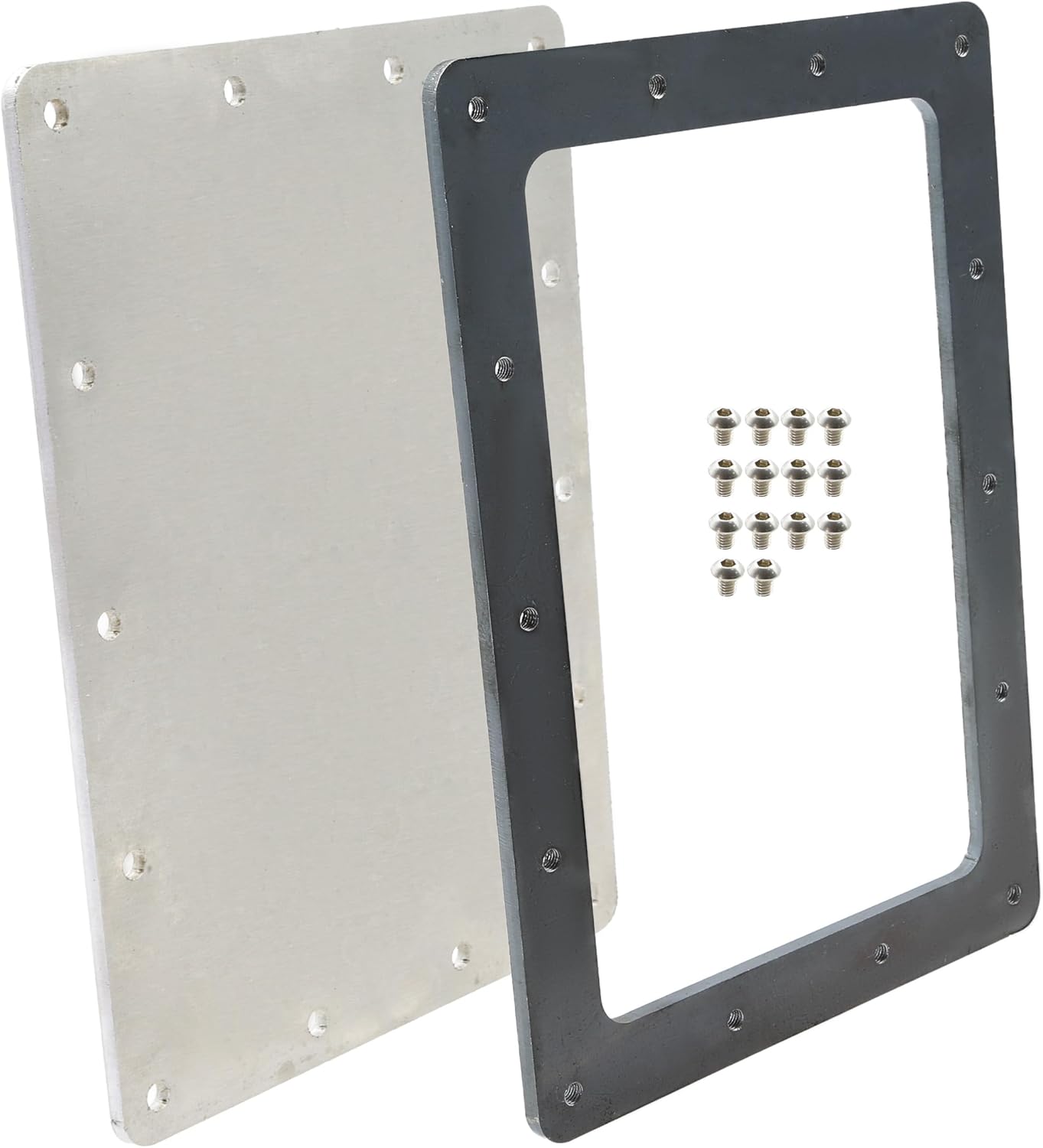 Fuel Pump Access Plate Trap Door Kit Fit For Chevrolet Camaro & Firebird 1982-1997 Aluminum Steel with 14 Screws