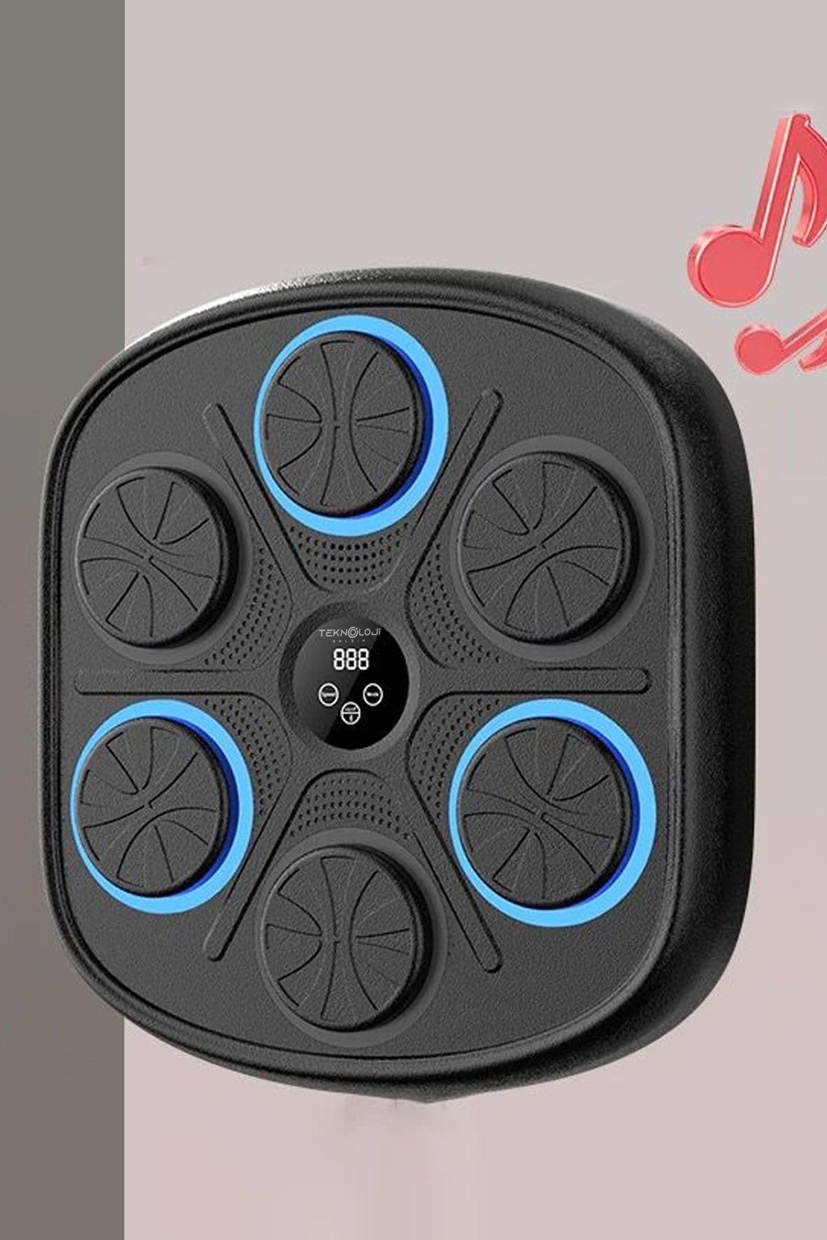 Boks Eğitim Makinesi Rgb Müzikli Bluetooth Hoparlör Genç Yetişkin Boks Egzersizi Eldiven Hediyeli