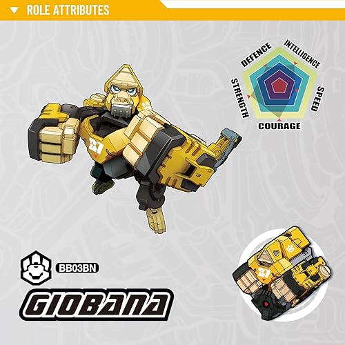 Miniatura 7 de 52TOYS Beastbox Gobana - Figura de acción de juguete de deformación, juguetes de conversión en mecha gorila y cubo, diseño todo en uno, regalo de