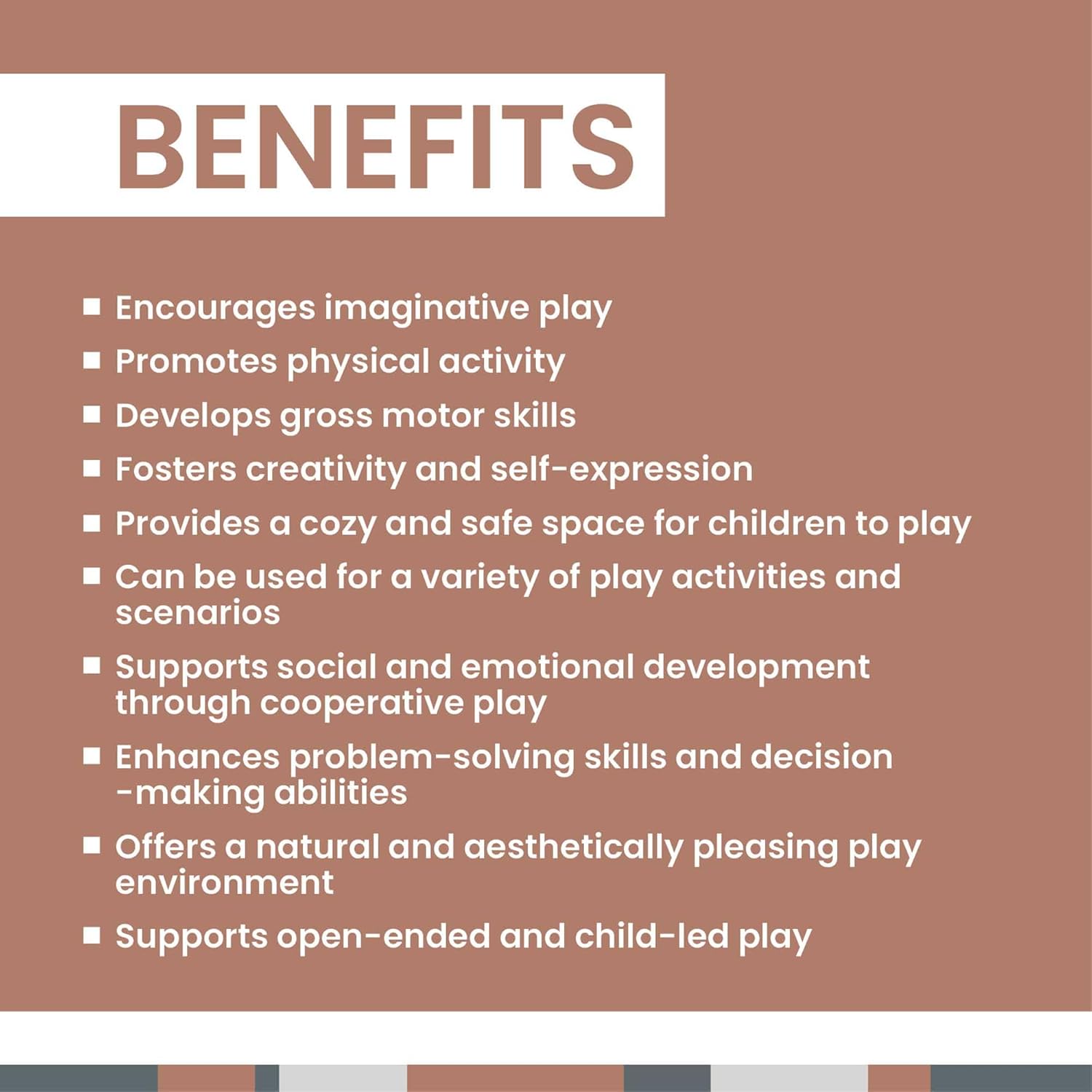 Sweet Home From Wood Playstand for Kids Room