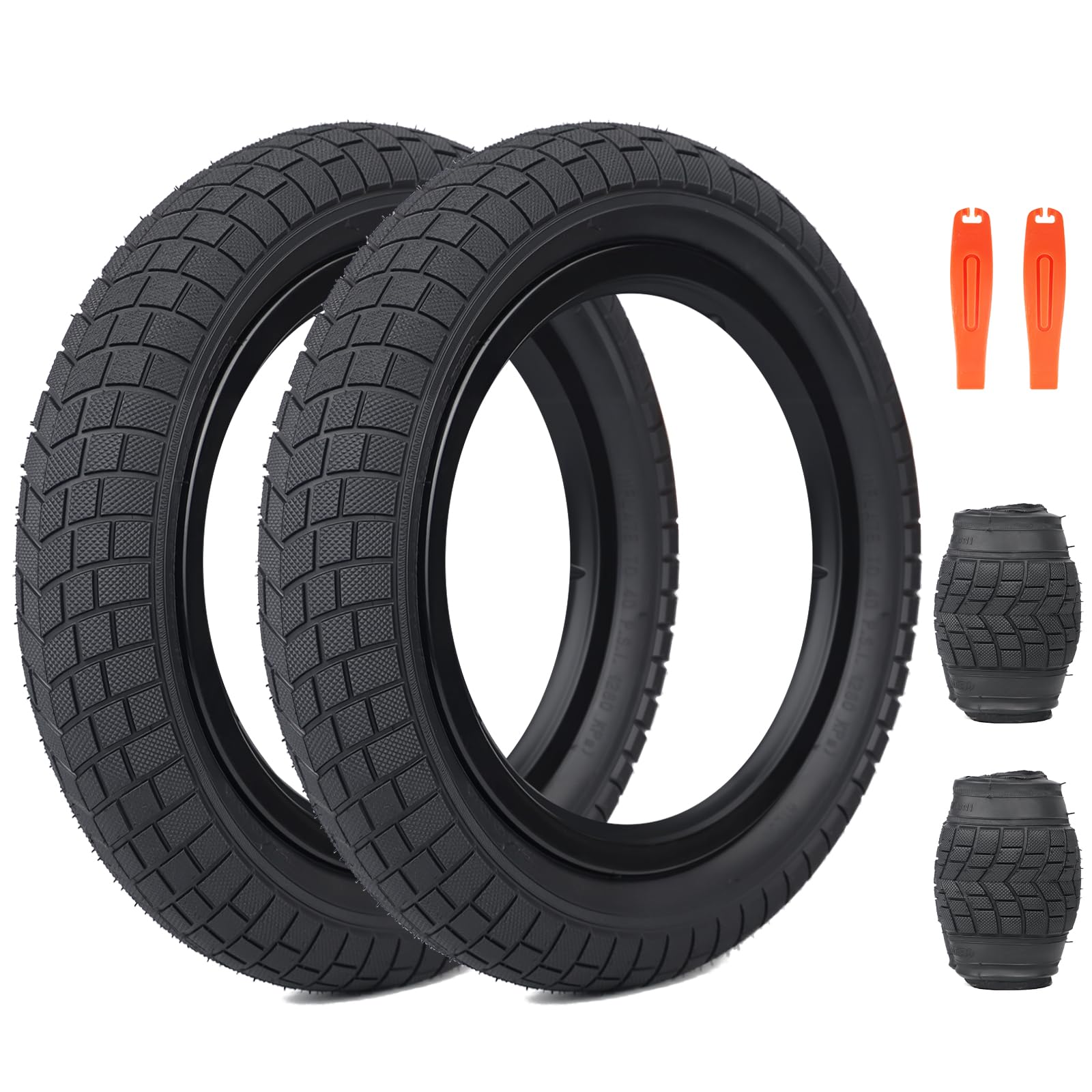 ZUKKA Pack of 2 Foldable 12 Inch Children's Bicycle Tyres 12 x 2.125 Coat 57-203 Compatible Road Bikes City Bikes BMX, MTB Mountain Bike, Children's Bicycle, Tricycle, Crusier Bicycle