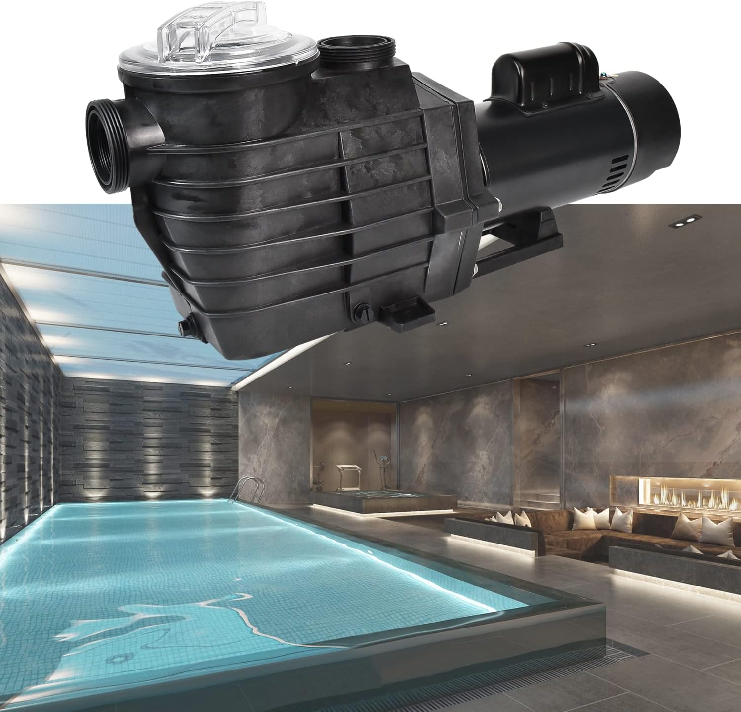 iMeshbean 2.5 HP 115-230v IN GROUND Swimming POOL PUMP MOTOR w/Strainer 2" thread NPT (2.5 HP (with NPT Connector))