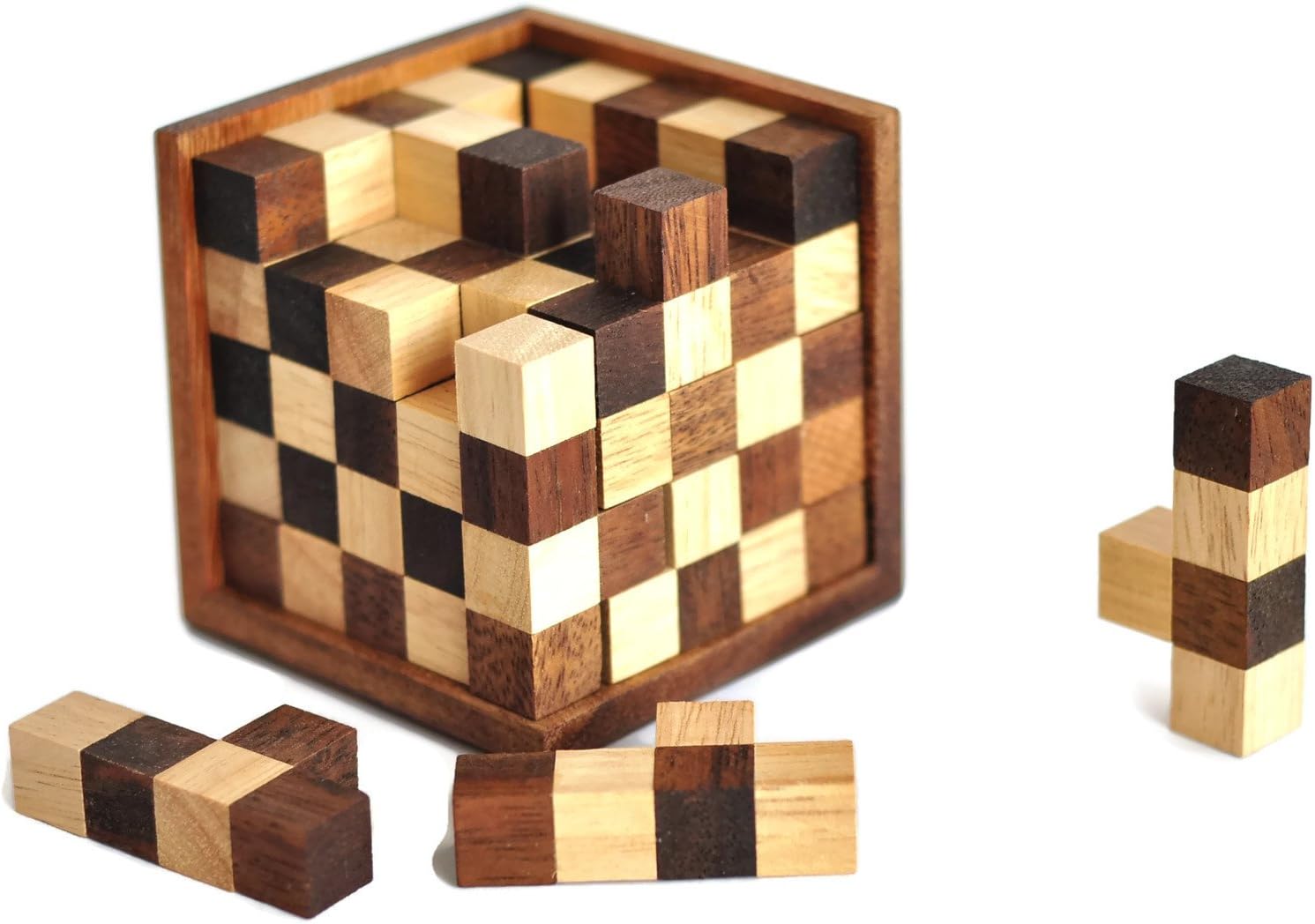 Oho, Games & Puzzles, Wooden Puzzle Box Set, Wooden Puzzle Block, Great, with Cube Box, Collection Black Box