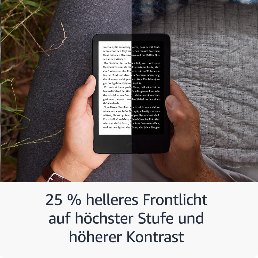 Der neue Amazon Kindle 16 GB: Der leichteste und kompakteste, blendfreies Bildschirm, schnelleres Umblättern, anpassbares Frontlicht, lange Akkulaufzeit, ohne Werbung, matchagrün + Kindle Unlimited