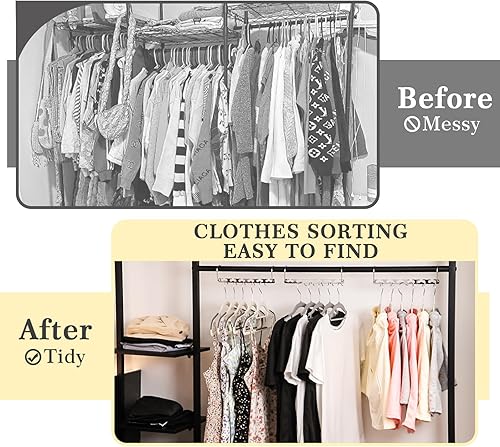 Miniatura 2 de Perchas que ahorran espacio, paquete de 20 perchas mágicas de metal, organizador de perchas para armario, perchas que ahorran espacio, organizador