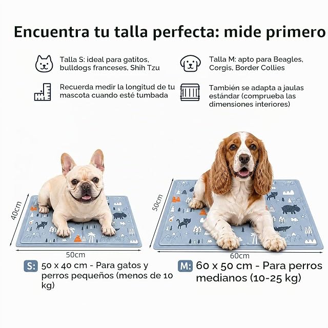 Foto 2 de 7 de TFSZE Alfombrilla Refrescante para Mascotas,Manta Refrigerante Perro,Cama Frio Animales Colchon Mascotas…