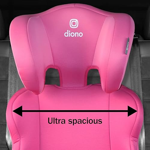 Miniatura 8 de Diono Everett NXT - Asiento elevador de respaldo alto con pestillo rígido, diseño ligero y delgado, 8 años 1 asiento elevador, algodón de azúcar rosa