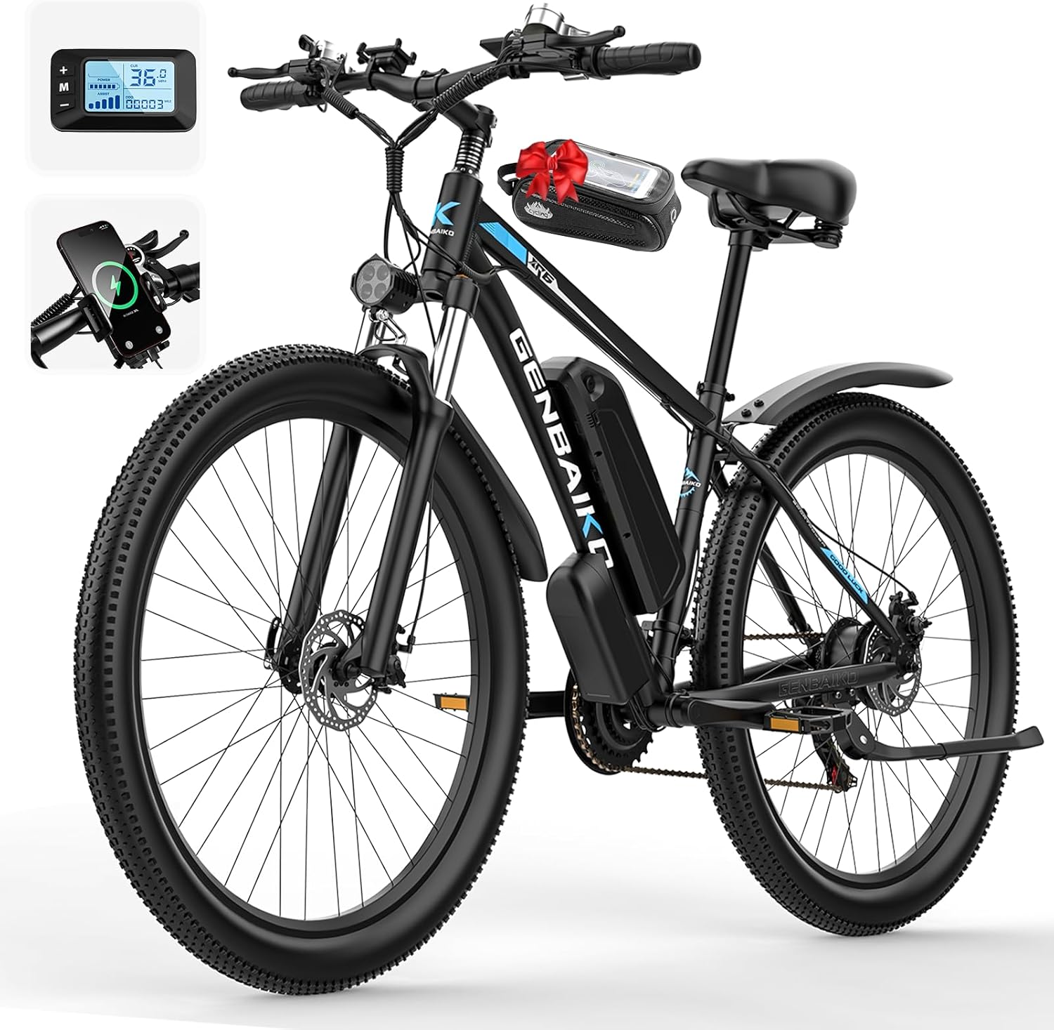 29" Electric Bike for Adults, Max 37MPH 2000W Peak 921.6WH Electric Mountain Bike, 80 Miles Ebike 21-Speed Gears, IP7 Waterproof E Bicycle E Bike for Commuter