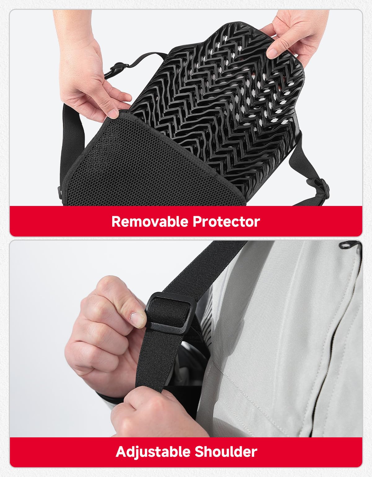 KEMIMOTO Paraschiena Moto CE, Protezioni Moto Rimovibili con Spina Dorsale, Protezione Schiena Motociclo Traspirante con Distanziale ESA per Unisex Adulto