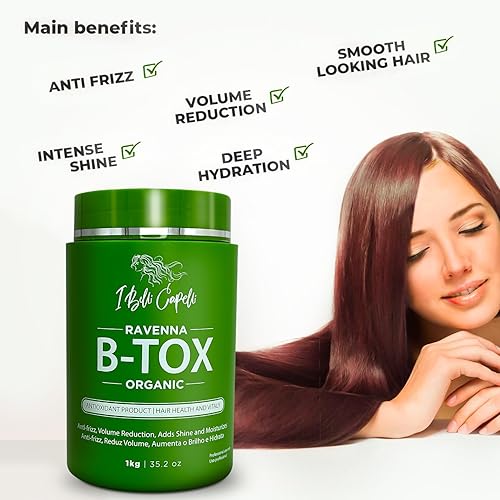 Miniatura 3 de I Belli Capelli Tratamiento B-tox para el cabello y mascarilla de aceite de argán, 44 onzas líquidas, kit orgánico, sin formaldehído
